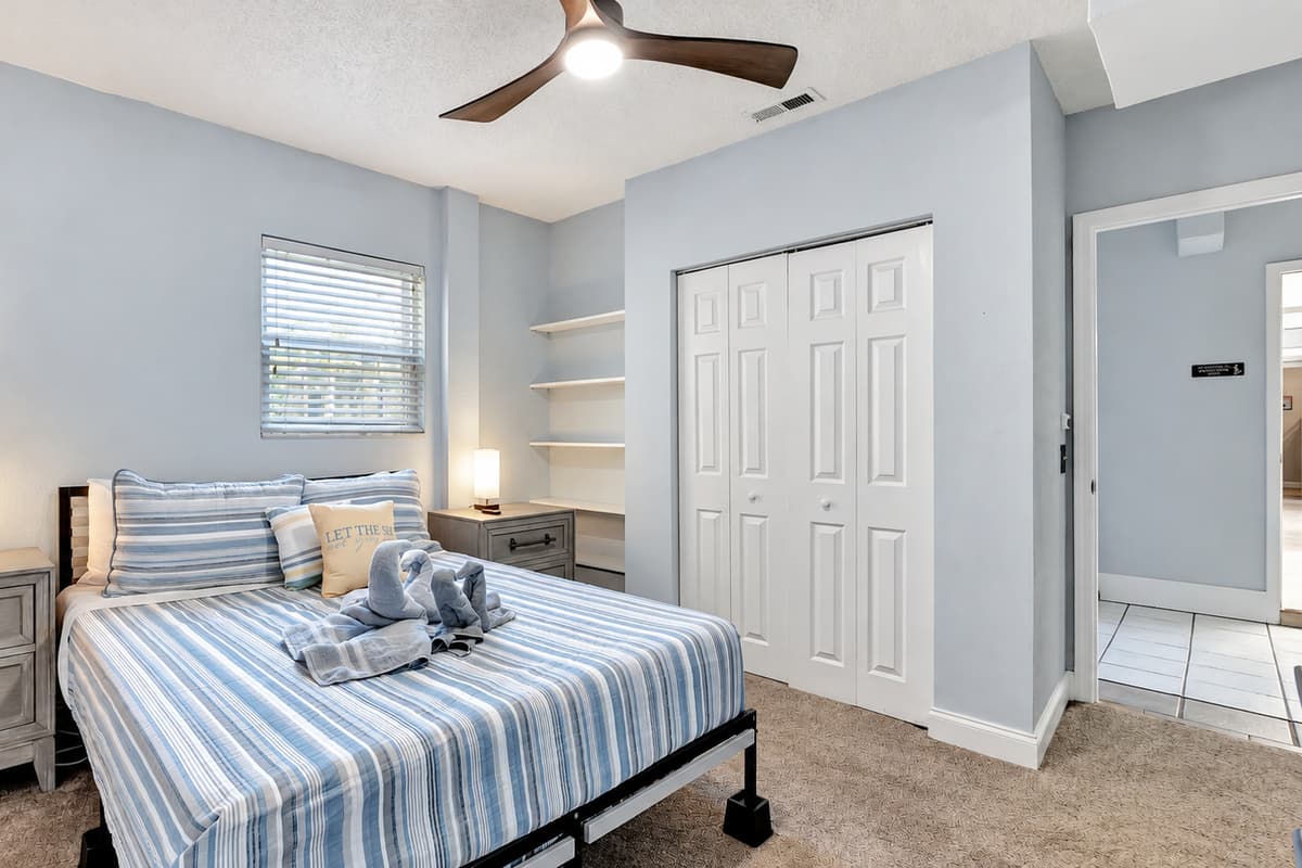 Let the soft linens and plush pillows cradle you in comfort, ensuring that every moment in this inviting retreat is steeped in relaxation.