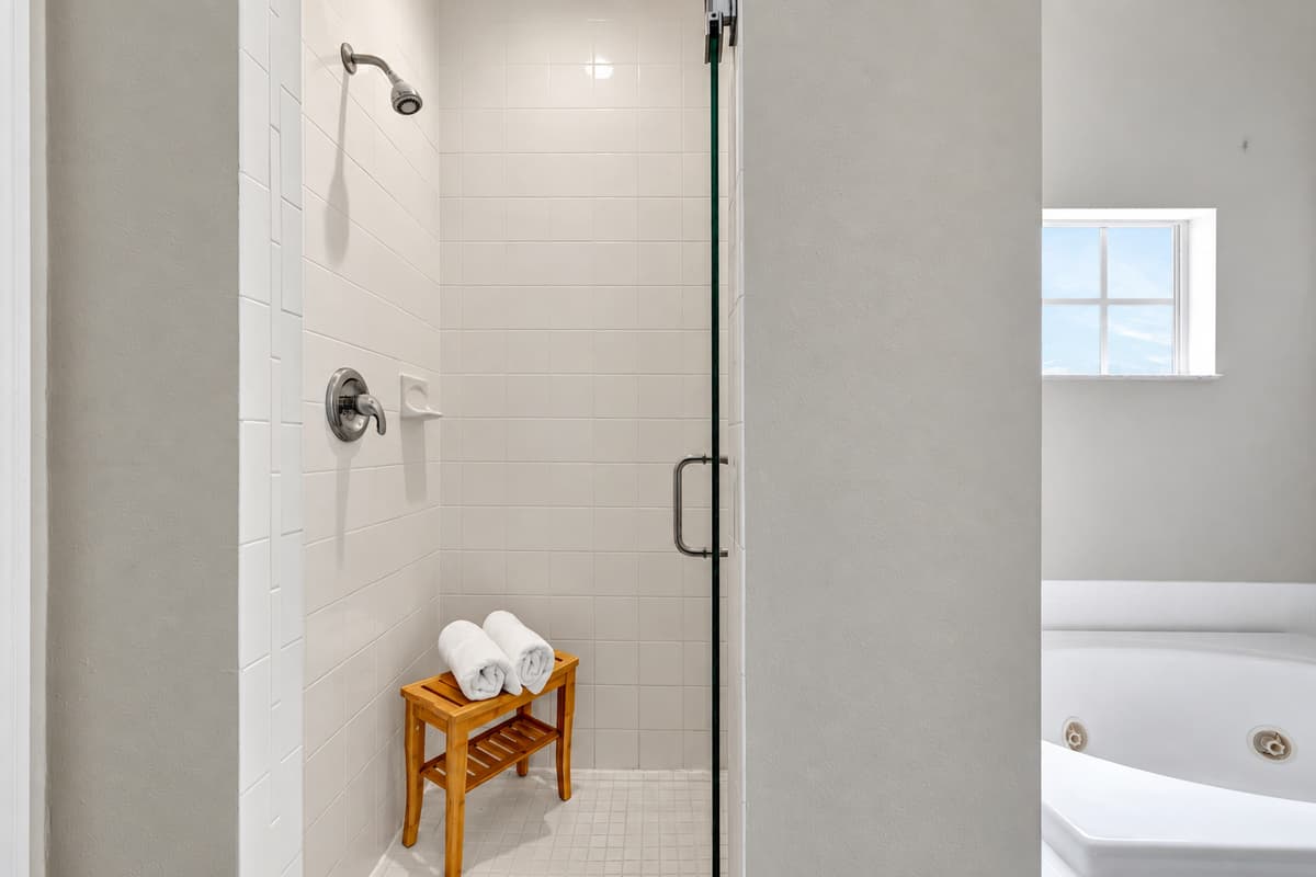 Tthe gentle lighting adds a warm, inviting ambiance to the space.