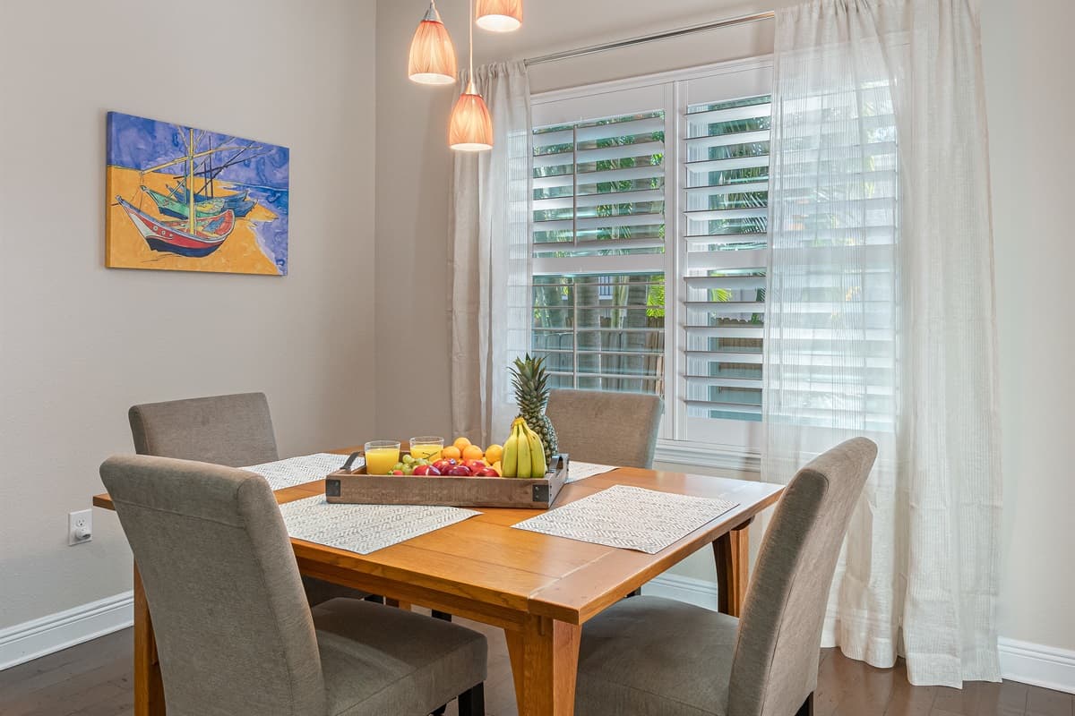 More than 8 people are comeing over? This property has a smaller dining table you could use to accommodate everyone! Send us a message!