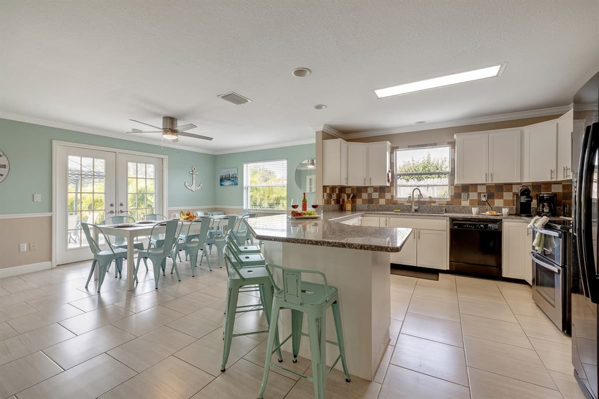 Adorned with comfortable seating arrangements, it's the perfect nook to linger, chat, or simply take a moment to appreciate the stylish surroundings.