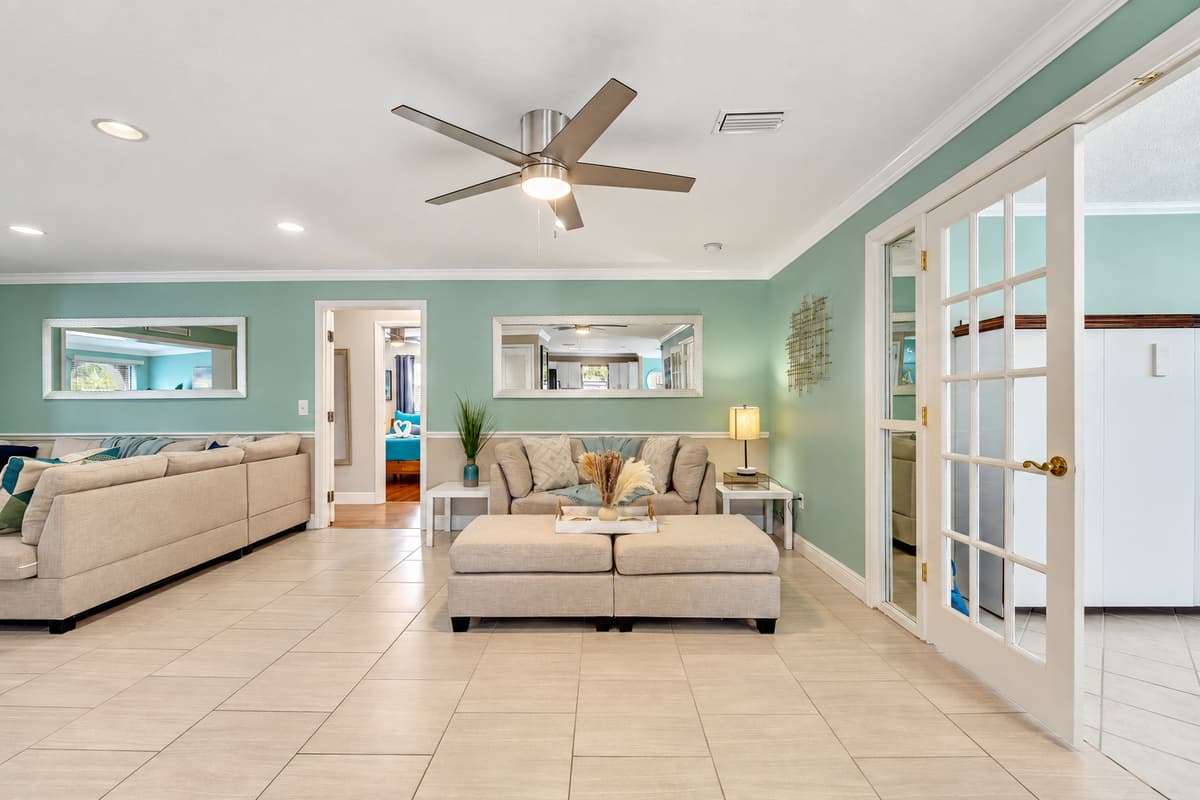 Welcome to the heart of our home, the living room.