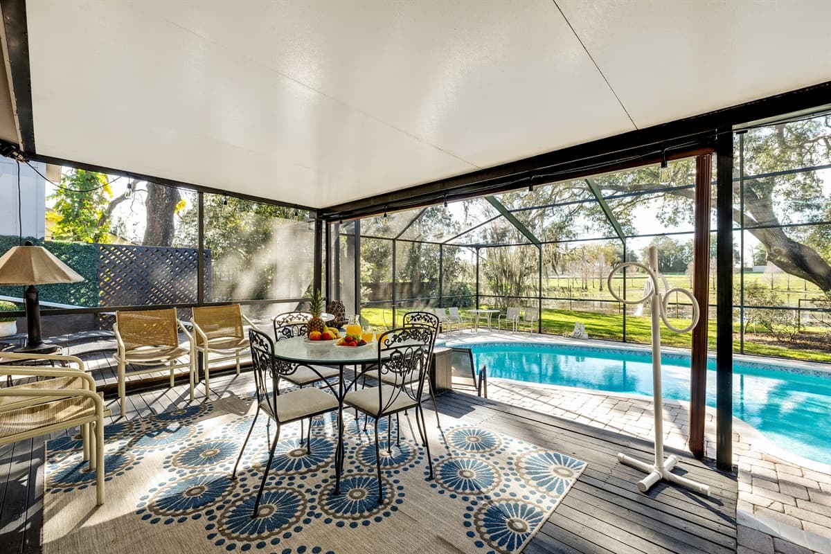 Immerse yourself in the enchanting ambiance of our outdoor oasis.