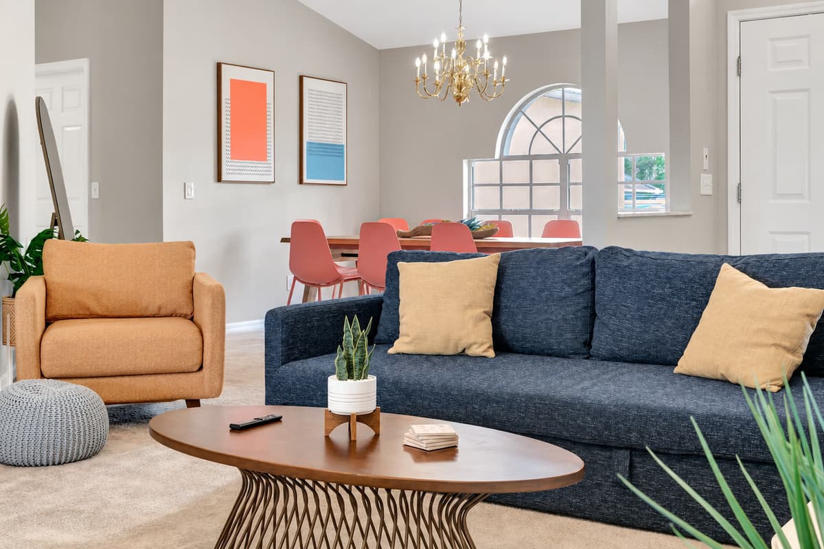 The seating area is thoughtfully arranged to foster conversation and connection.