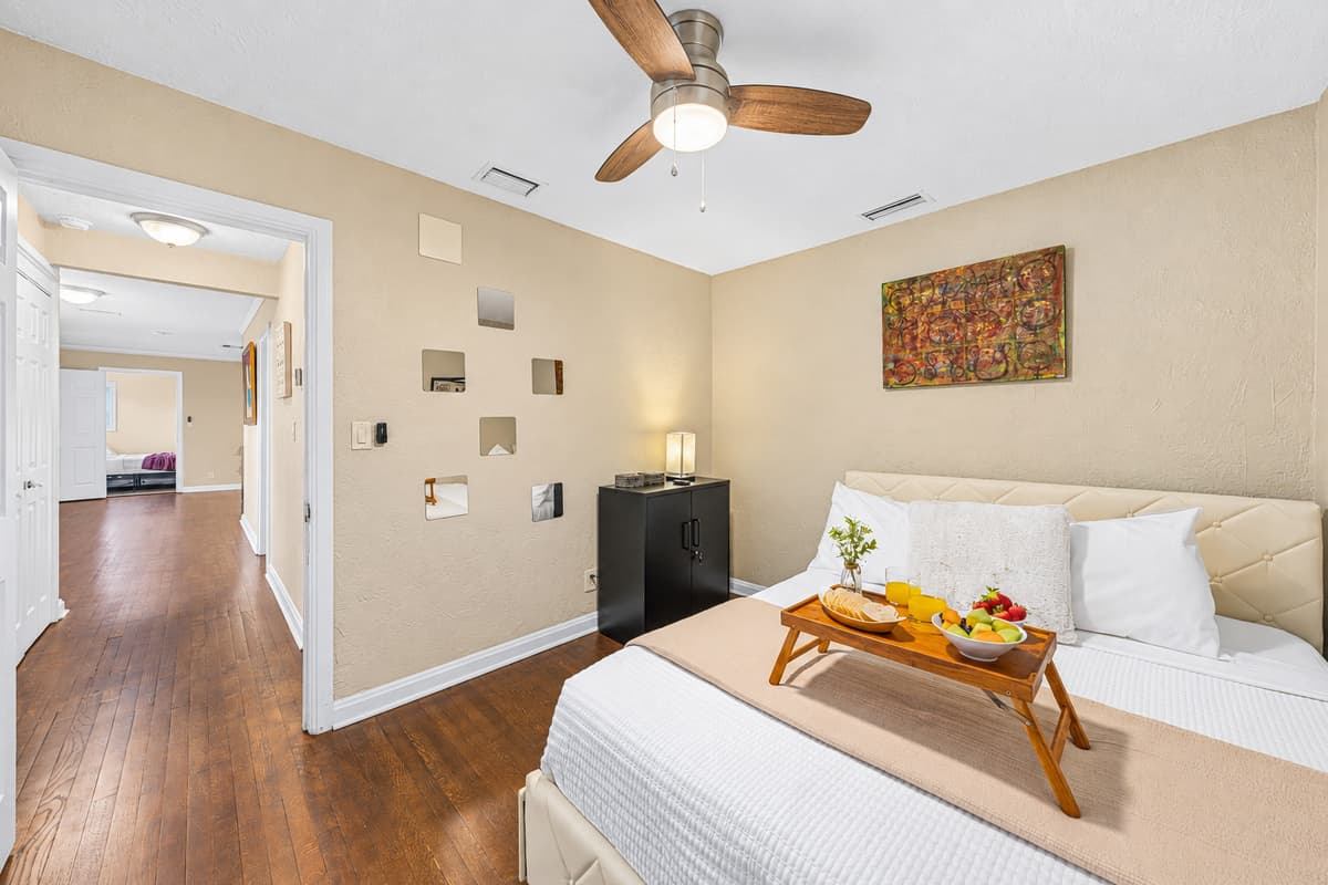 Bedroom with open layout and easy access to living areas—perfect for convenience and comfort.