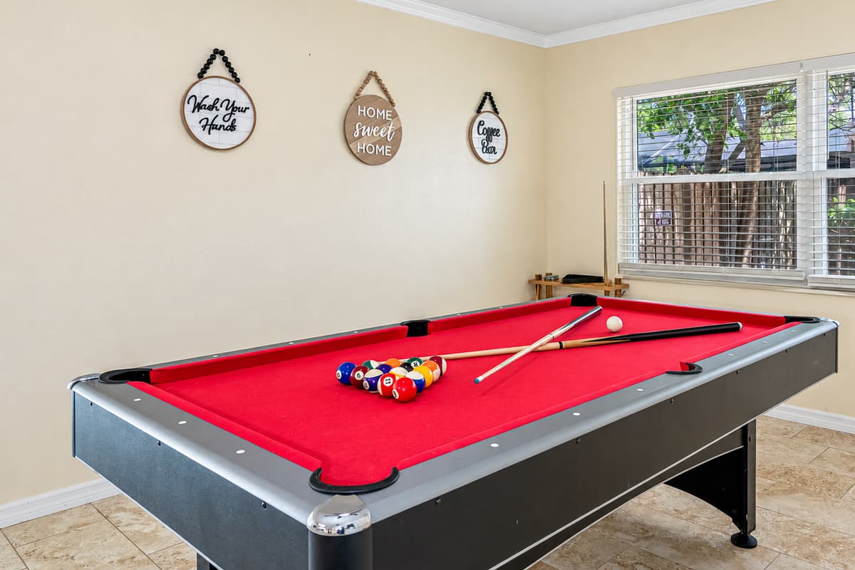 Challenge your friends and family to a game of pool!