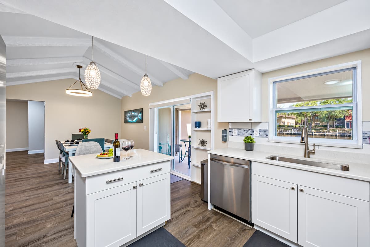 Our spacious modern kitchen has a lot of storage too! It's equipped with a dishwasher and has a lot of cabinets and drawers for kitchen tools and utensils. If you like this property, don't hesitate to send us a message.