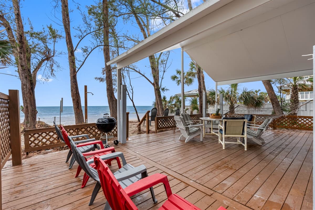 The patio is thoughtfully designed to blend seamlessly with the surrounding environment, creating an oasis of tranquility right at your doorstep.