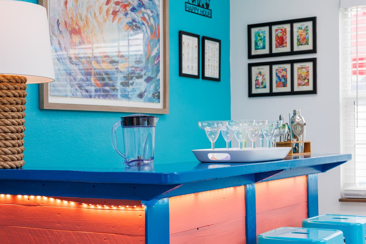 Inside the Flamingo Lounge.