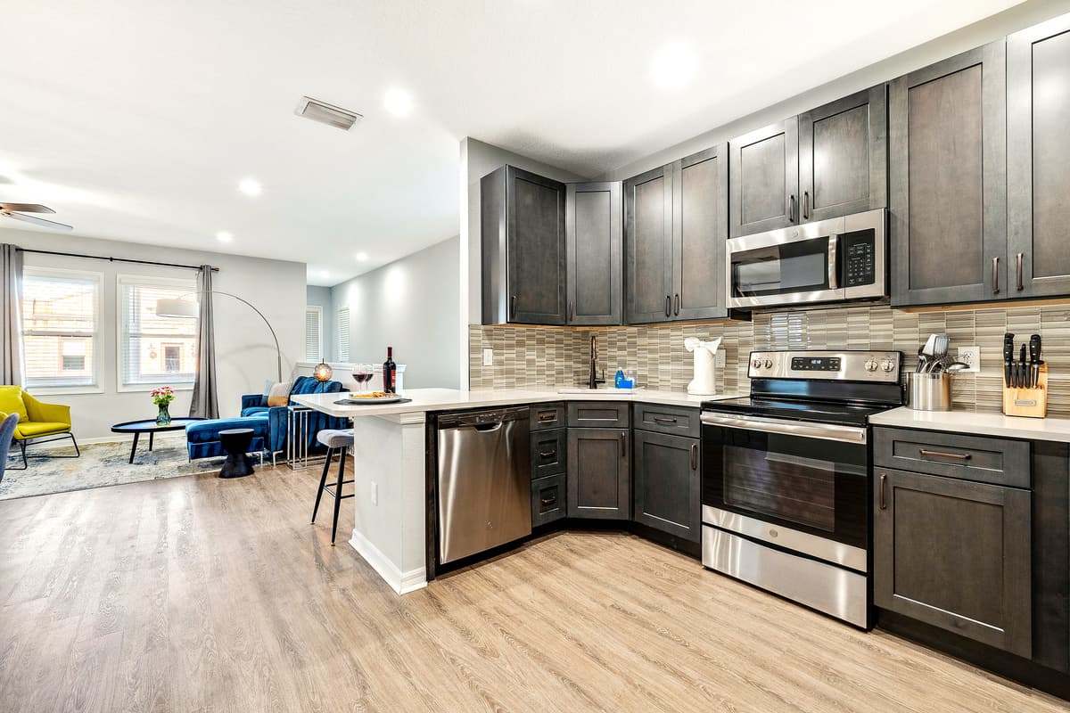 The layout is meticulously designed, ensuring that each essential tool and gadget is within arm's reach, streamlining your cooking process.