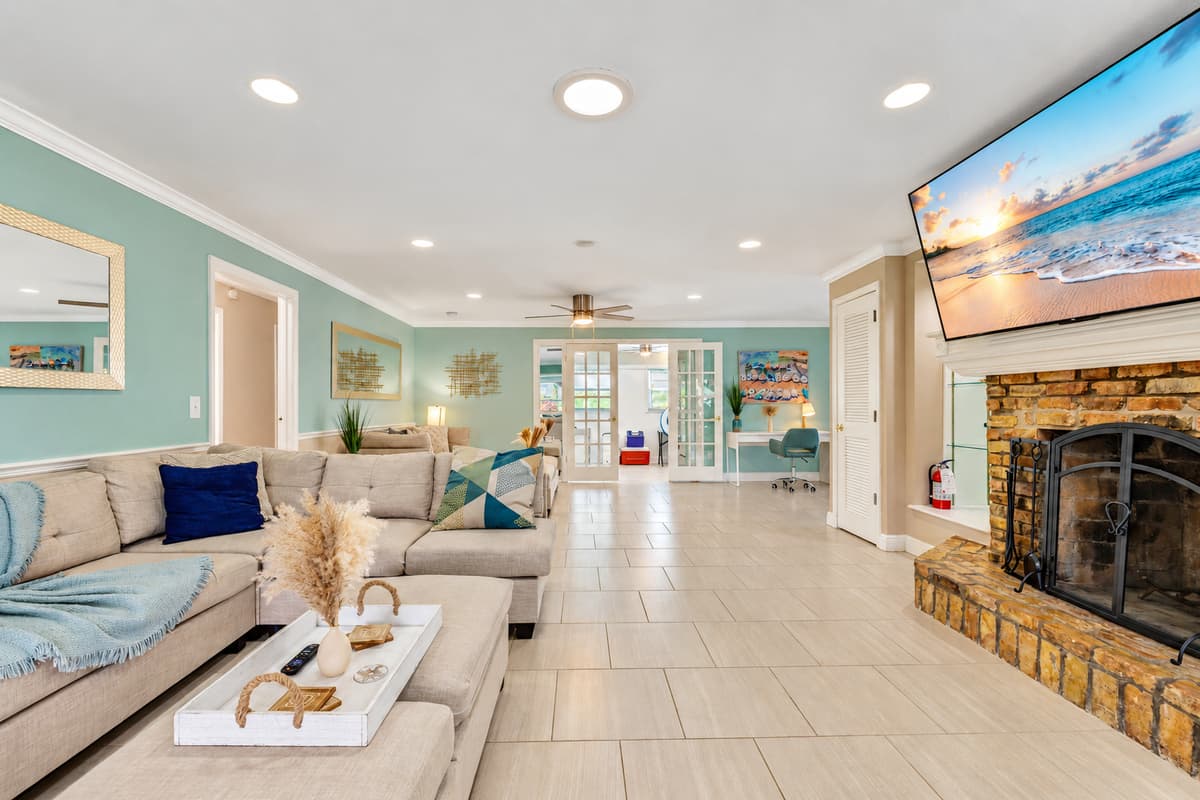 Step into luxury and comfort in our expansive living room.