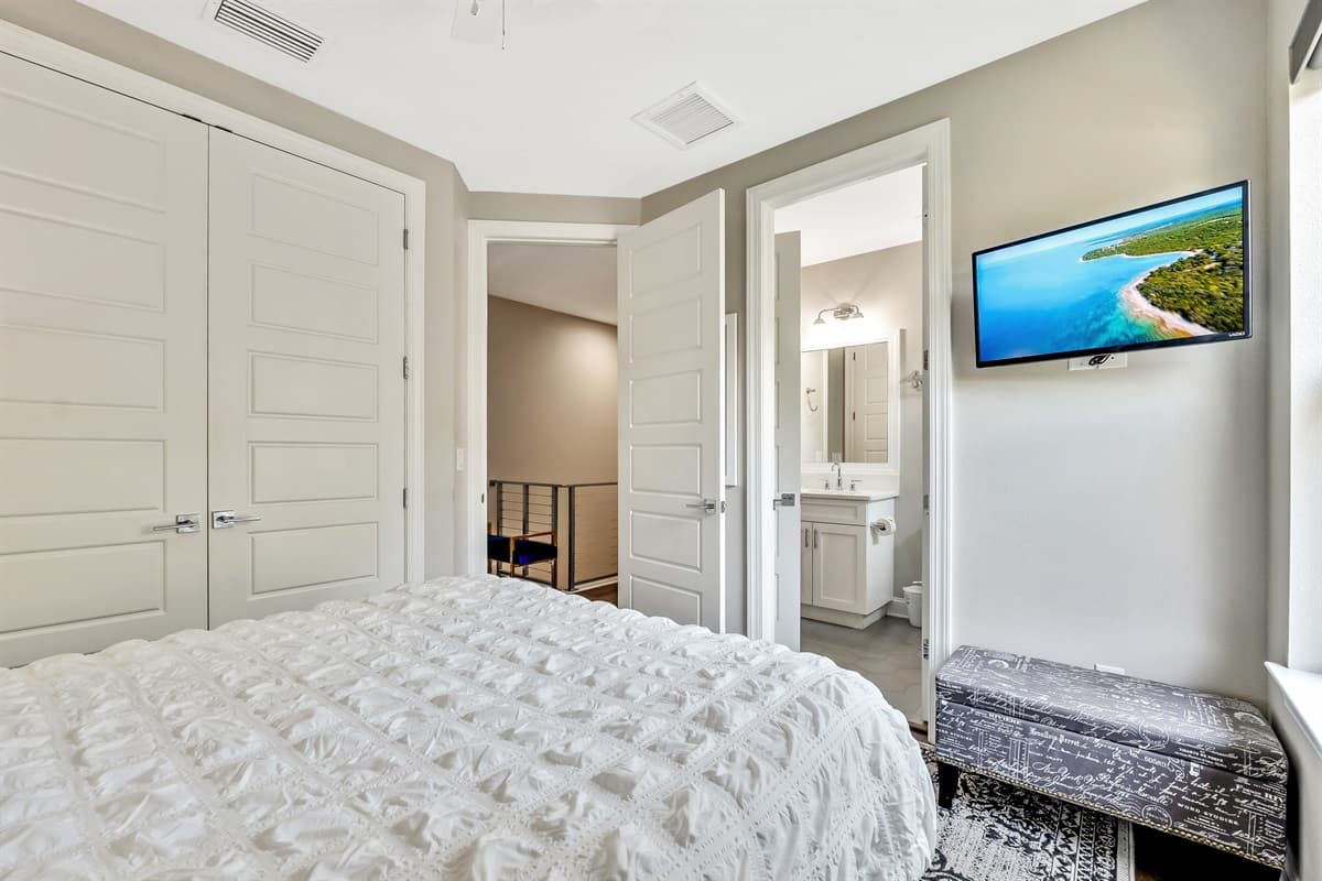 Adding to the room's opulence is the ensuite bathroom, a true retreat fit for royalty.