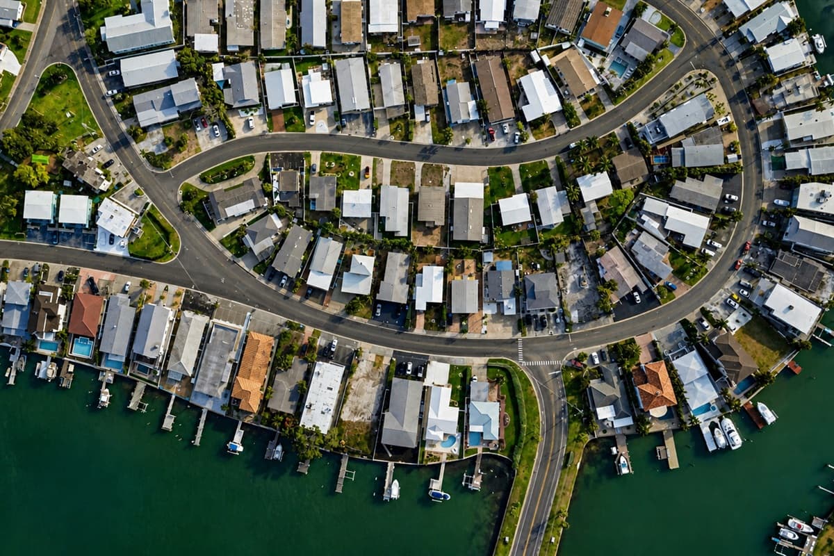 Stunning aerial view of the nearby beach, coastline, and surrounding community.