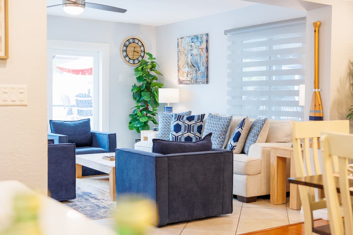 Living Room at Flamingo Palms.