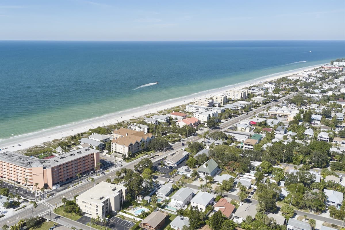 Aerial view of the neighborhood.