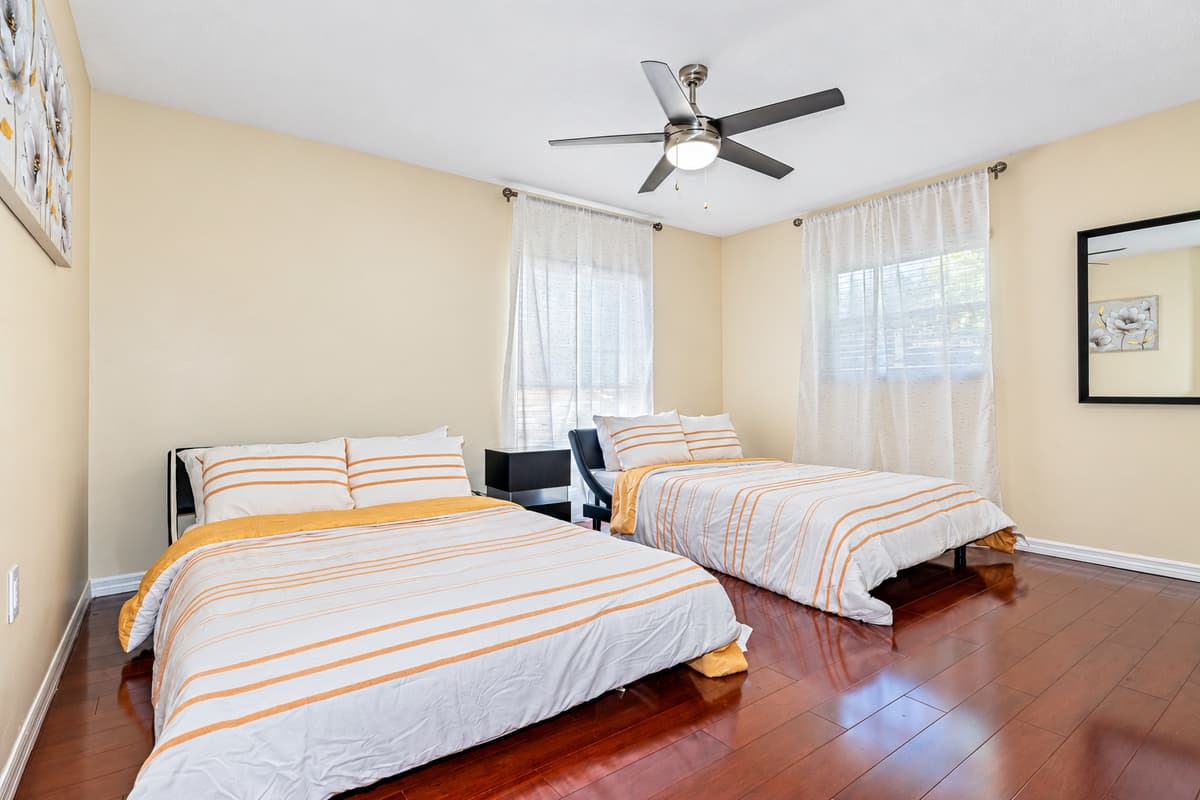 The calming and serene atmosphere of the room makes it the perfect place to unwind after a long day of exploring or working.