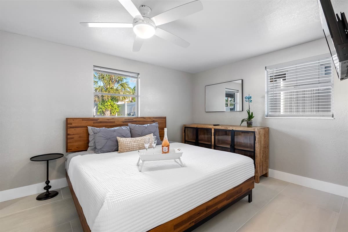 Explore the beauty and comfort of our bedroom, where you can truly unwind and relax.