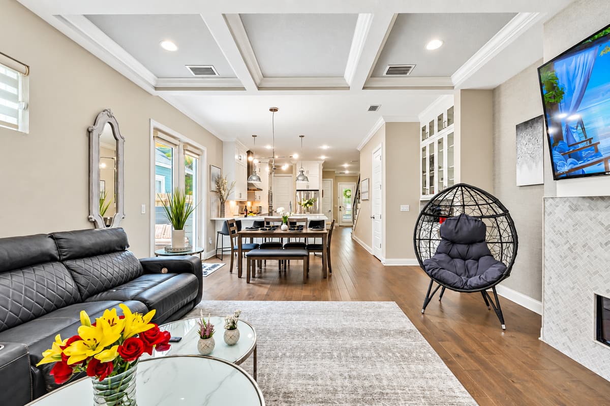 The thoughtful layout encourages lively conversations, laughter, and shared moments, making it the heart of your stay.