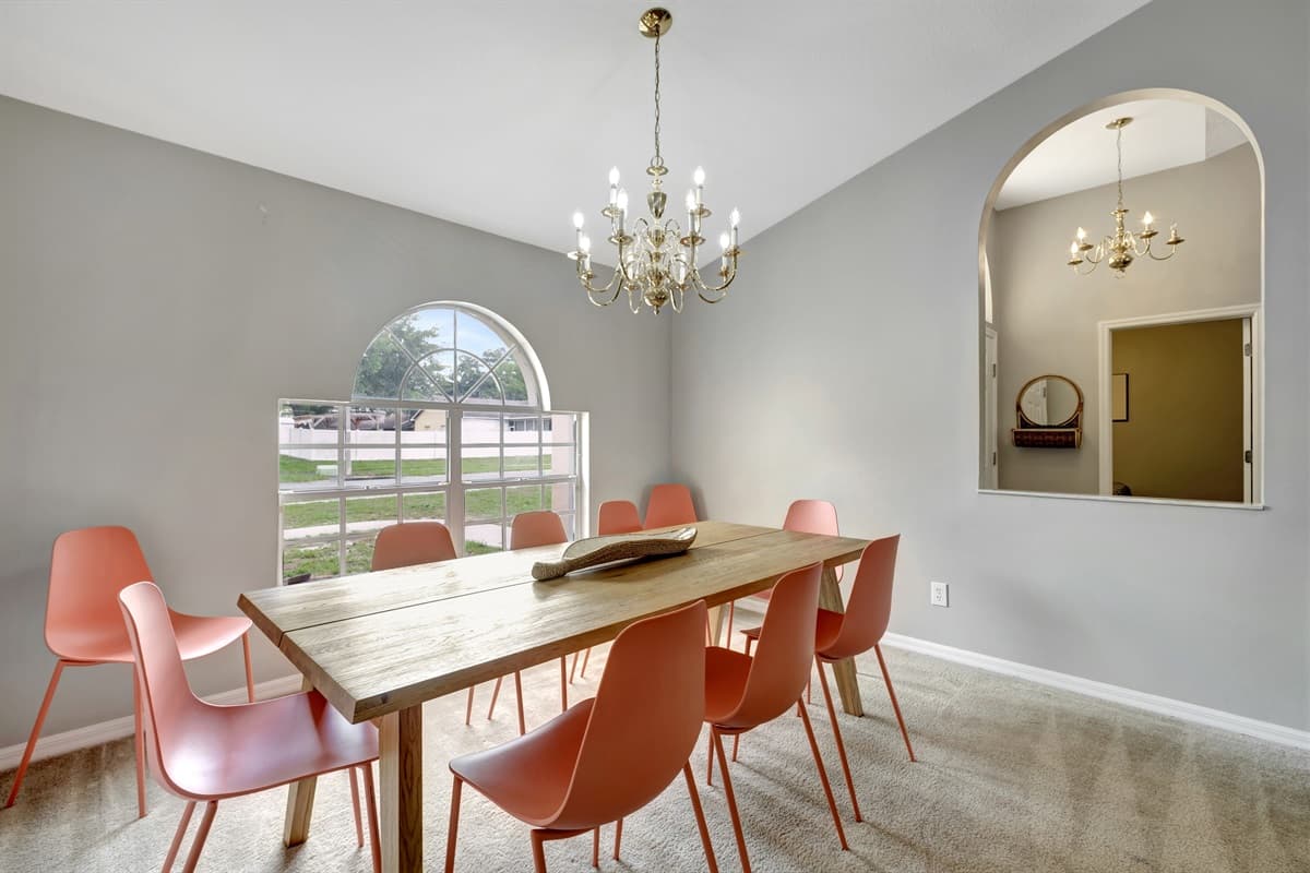 This beautiful dining table exudes timeless beauty and Its flawless design captivates the eye, inviting guests to gather around and indulge in memorable dining experiences. 