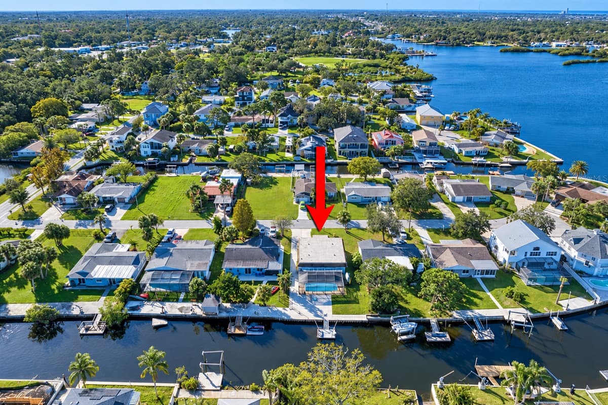 Aerial view of the beautiful neighborhood!