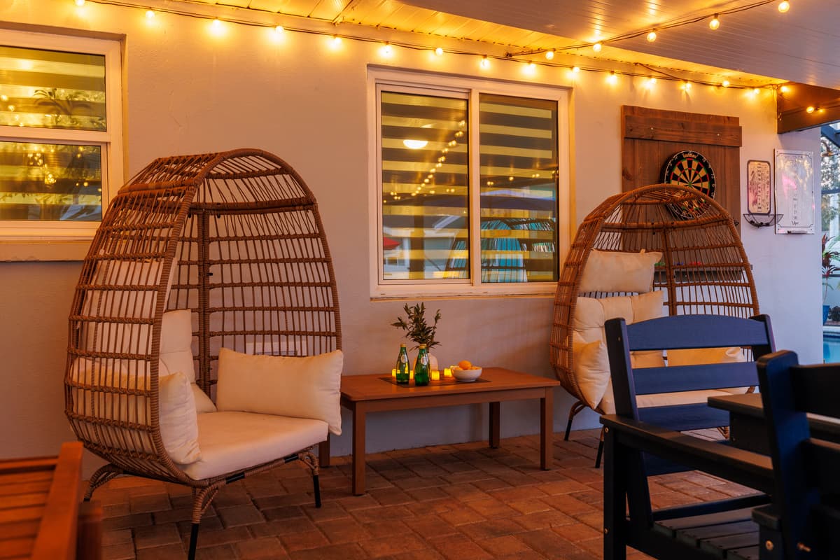 Patio at Flamingo Palms.