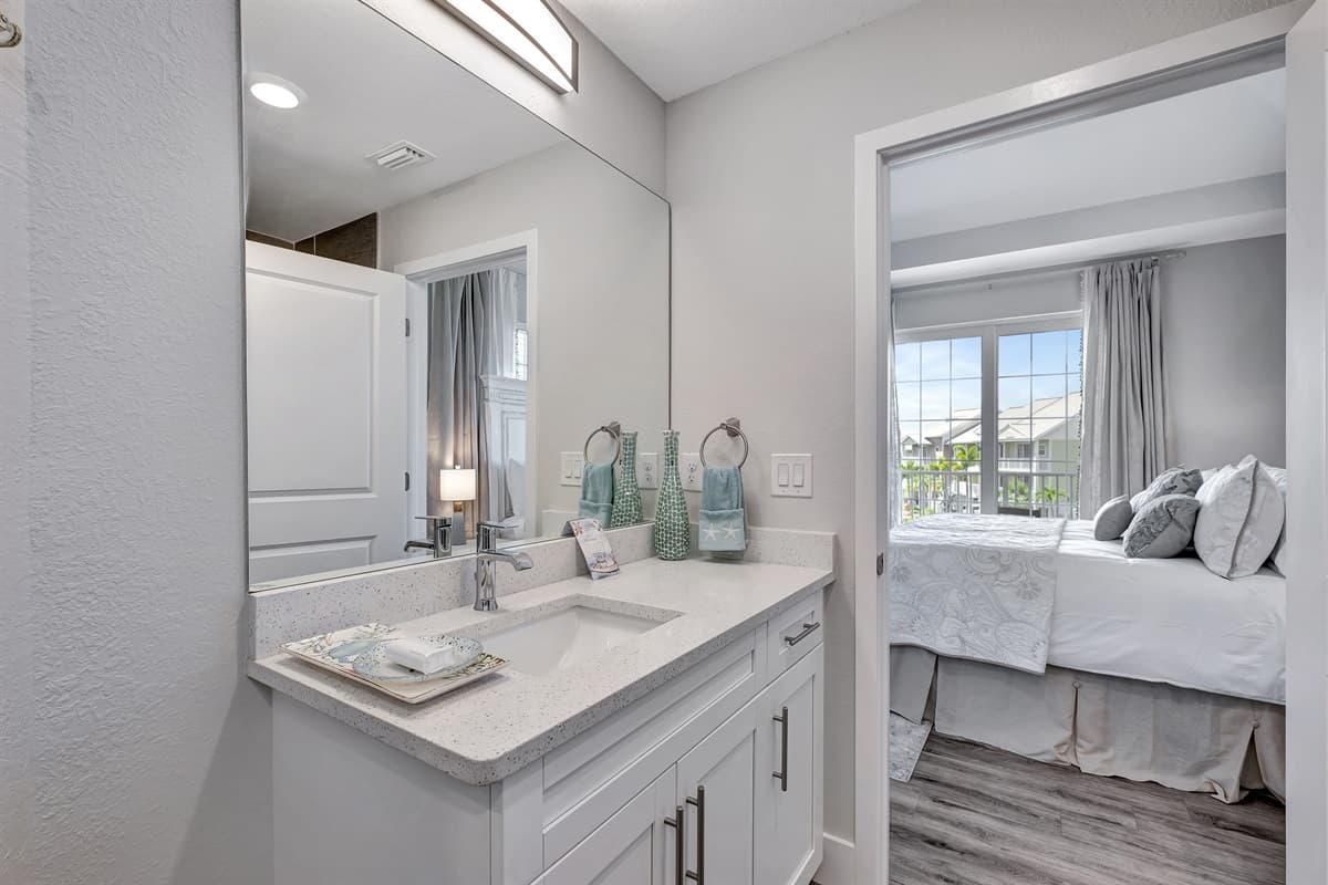 Step into the ensuite bathroom, a spa-like retreat within your very abode.