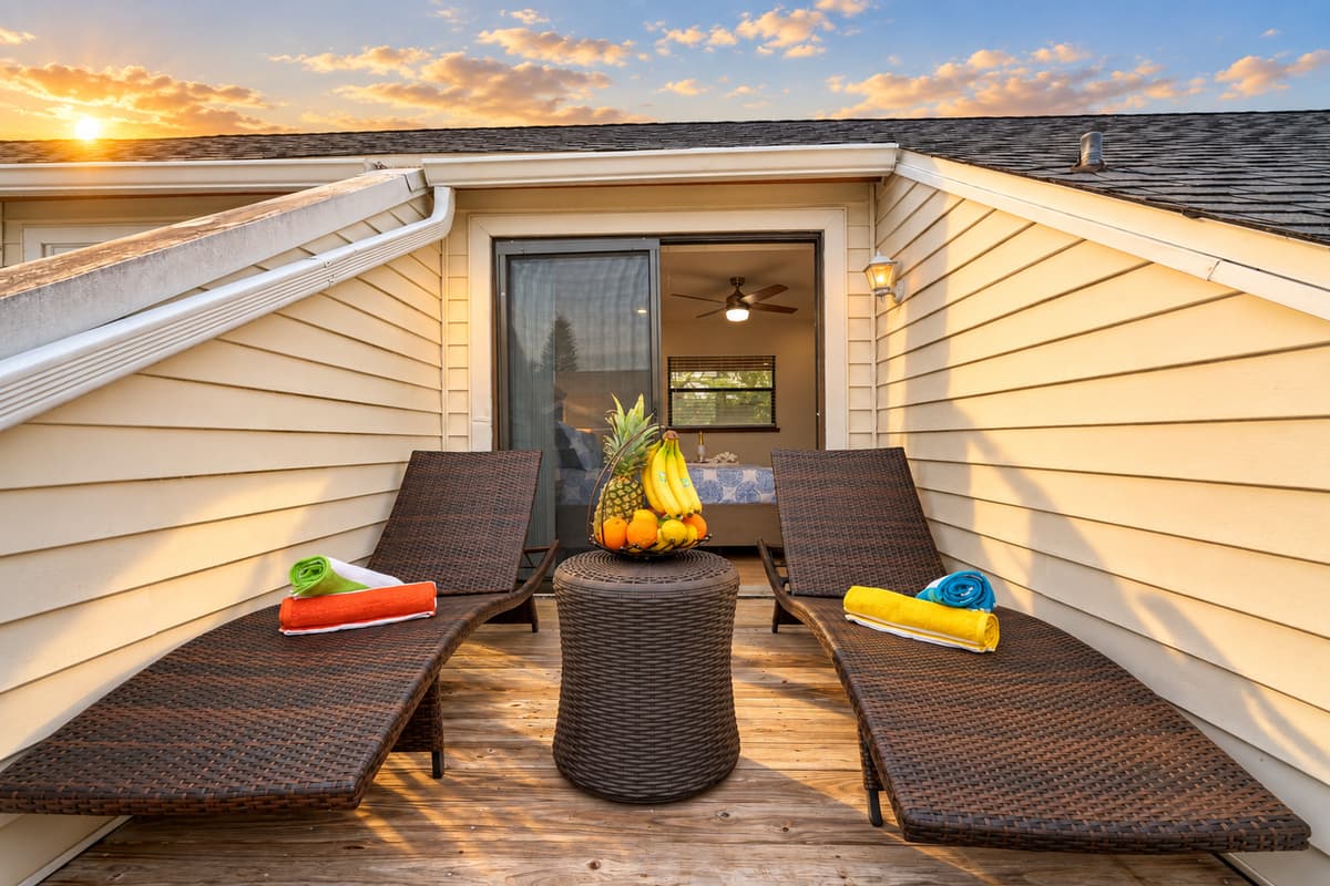Step outside onto your private outdoor sanctuary, a haven of serenity and natural beauty.
