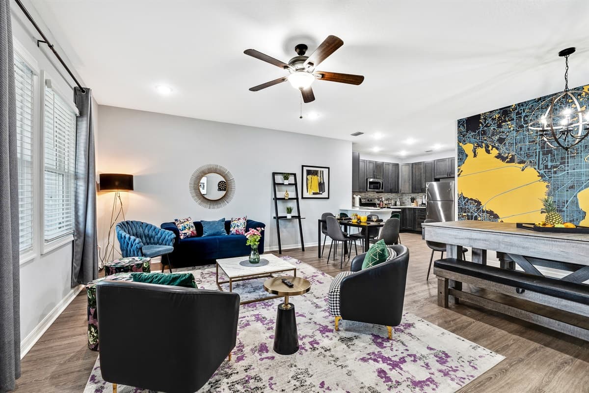 Step into a haven of comfort and style in our meticulously curated living room, where plush seating takes center stage for the ultimate relaxation experience.