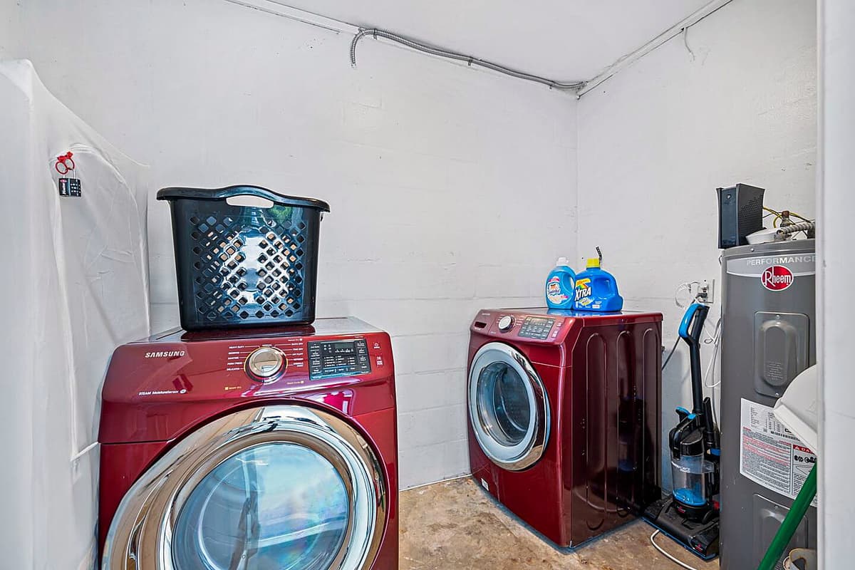 Never worry about your dirty clothes during your stay! We have a washer and dryer