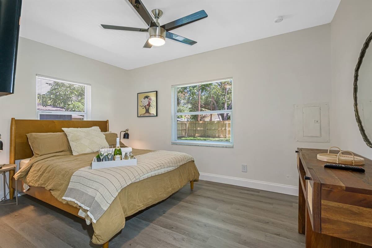 Your comfort is our priority! This room has a lovely, comfortable queen-size bed