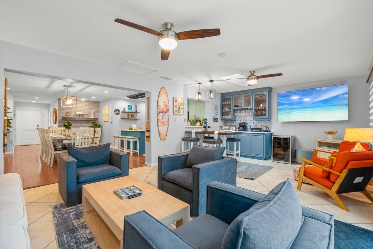 Living Room at Flamingo Palms.