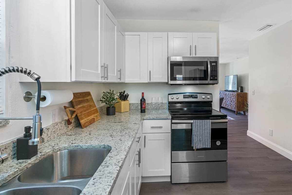 Our wonderful kitchen and dining area is very spacious and pleasant