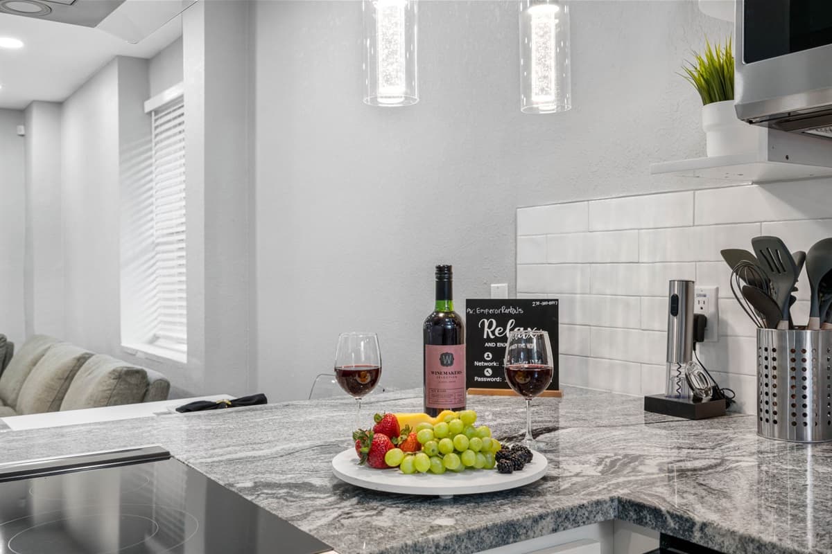 This kitchen offers the perfect blend of beauty, functionality, and convenience.