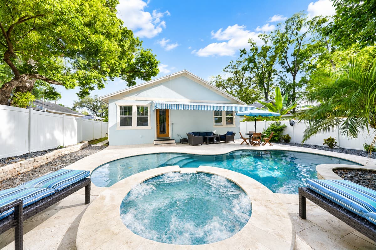 Start your mornings or end your evenings relaxing beside your own resort-style pool and spa.