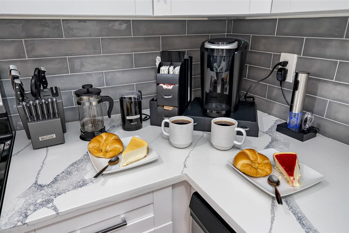 Coffee lover? Do you love to bake? Or just a foodie in general? You would love this kitchen because it has everything you would need to make good food and of course, coffee! To all the coffee lovers out there, send us a message!