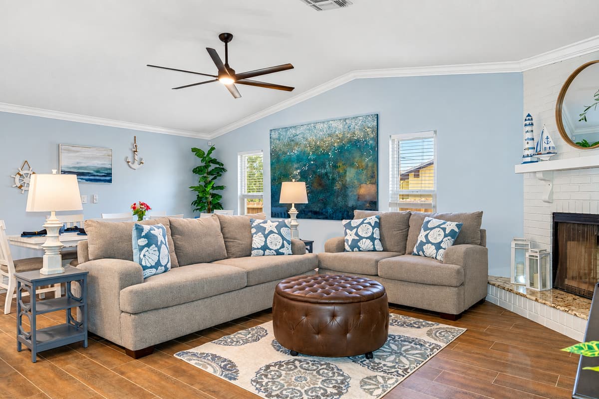 This living area is meticulously curated to balance comfort and elegance, making it the ideal spot to relax after a long day or entertain guests in style.