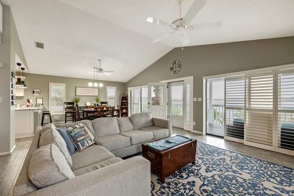 Make yourself at home! Enjoy the versatility of this living area that offers comfort and convenience.