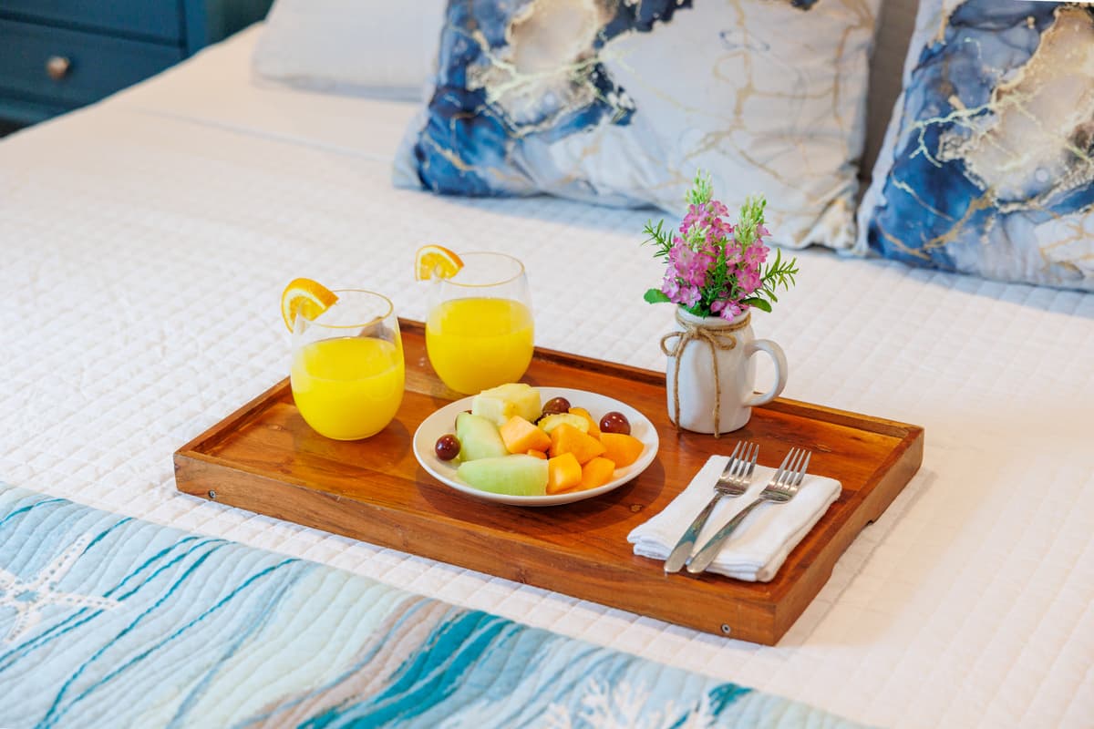 Bedroom details at Flamingo Palms.