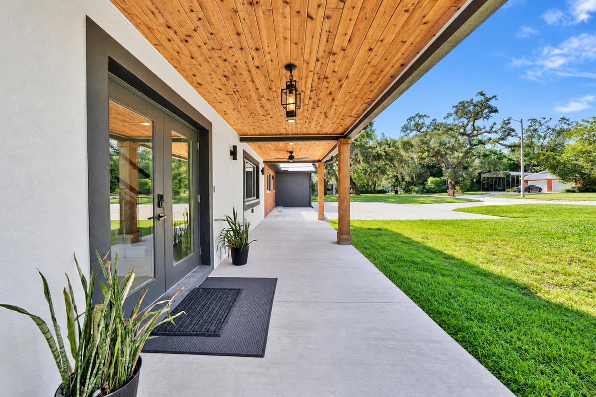 Step outside your door onto a lawn that goes on further than you expected.
