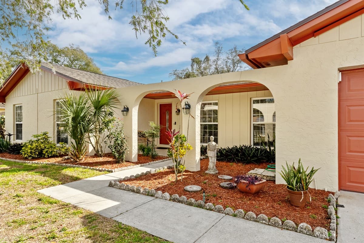 From every angle, the modern home exterior is a masterpiece of design.