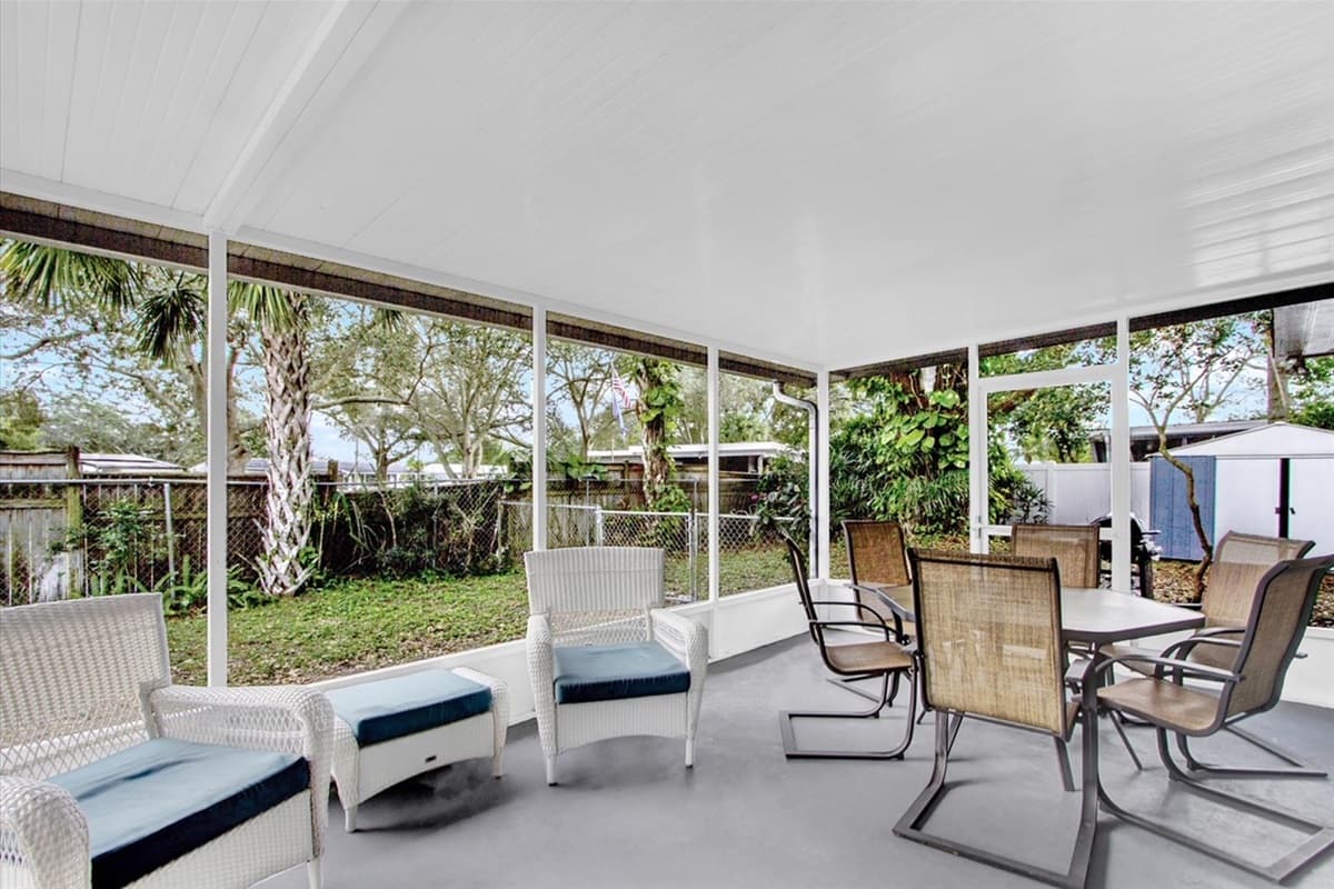 Our covered patio is a haven for all seasons, providing a stylish escape with beautiful seating arrangements that redefine comfort.