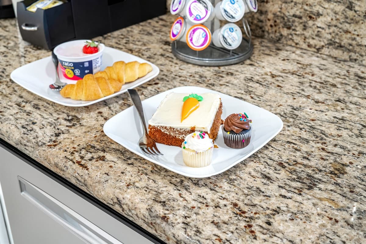 Our breakfast table, perfect for a quick and convenient breakfast.
