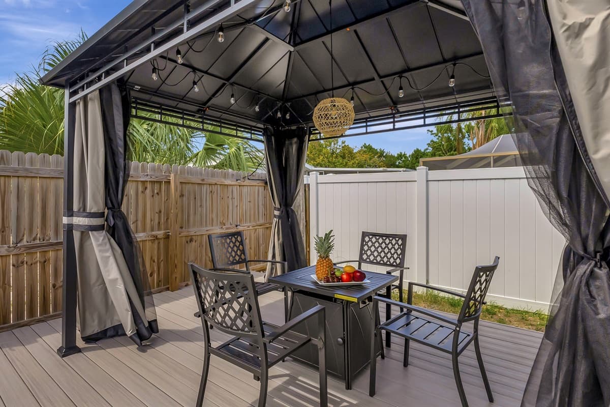 Dive into luxury living with a touch of shade.