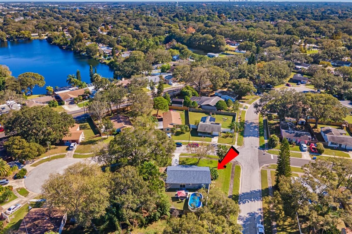 Aerial view if our safe and beautiful neighborhood. Enjoy the view outside showcasing lovely properties in the area. Do you like this property? Don't hesitate and send us an inquiry as soon as possible!