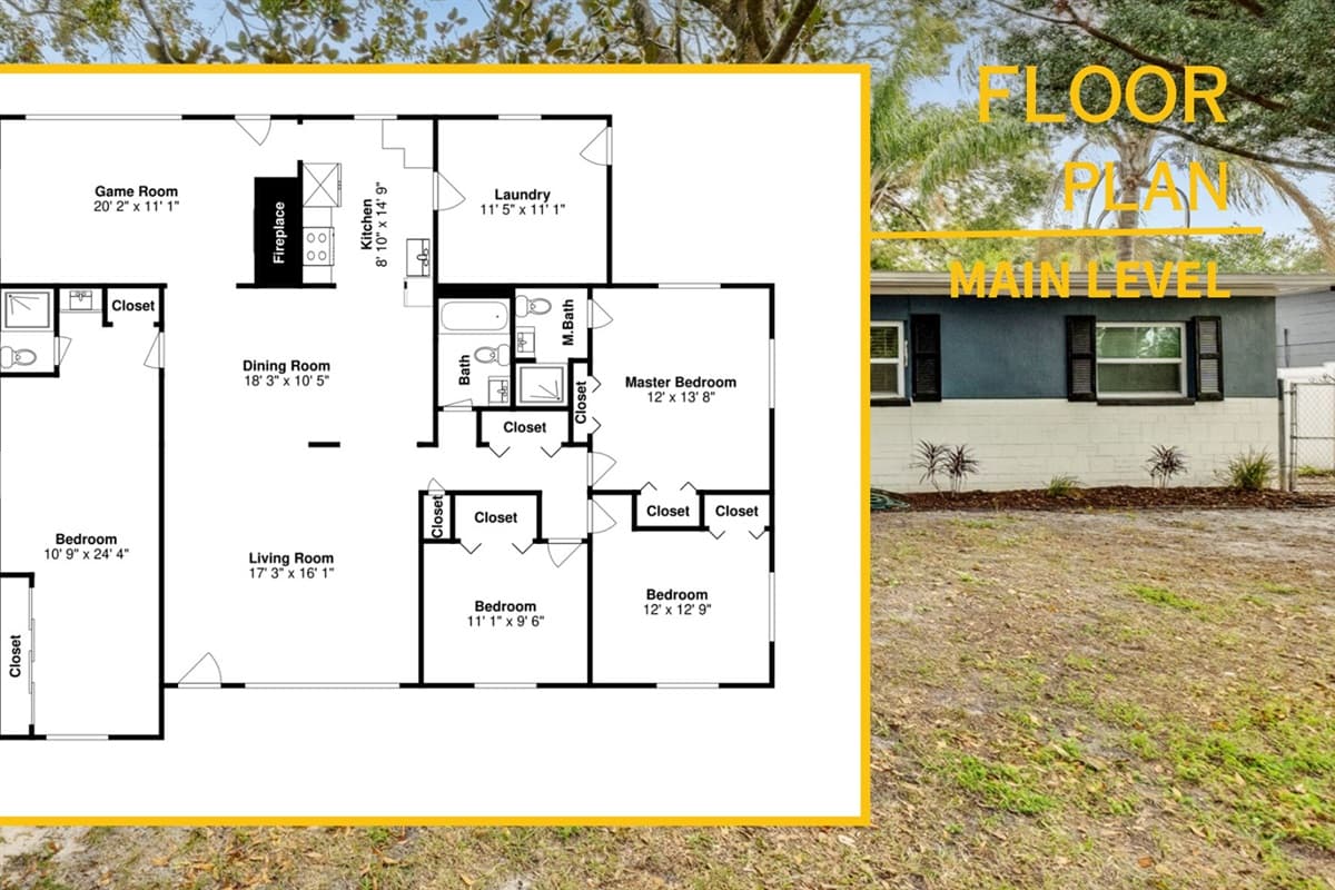 Actual floor plan of this property.