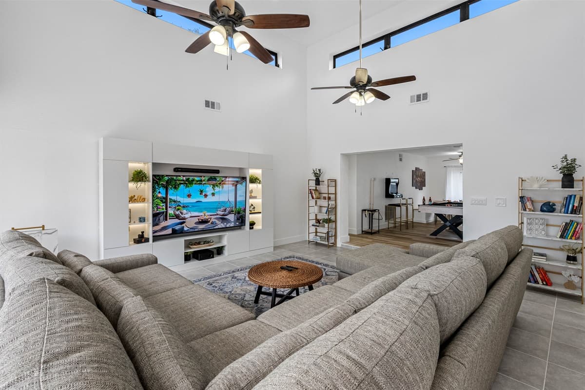 Massive sectional + large flat-screen Smart TV = your new favorite vacation hangout.