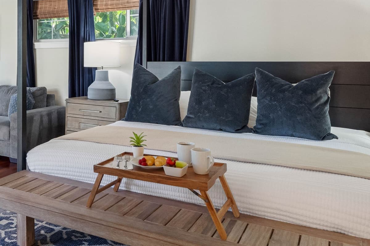 Thoughtfully designed suite with stylish finishes, ample natural light, and a calming vibe.