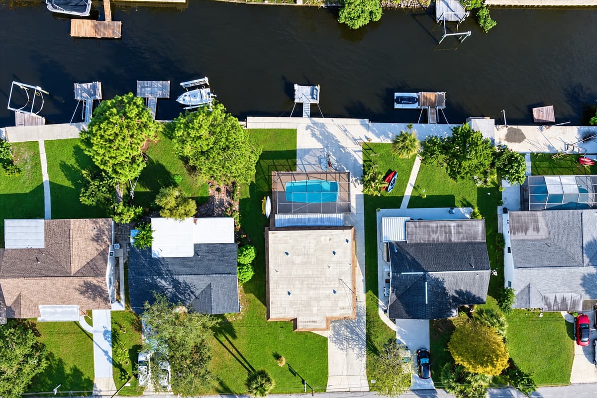 Aerial view of the beautiful neighborhood!