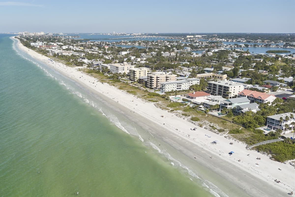 Aerial view of the neighborhood.