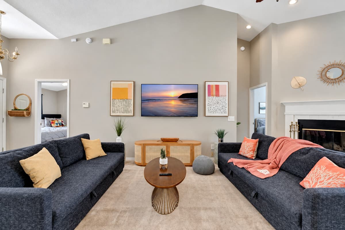 Plush sofas and armchairs, adorned with soft cushions and luxurious fabrics, invite you to sink in and unwind after a long day.