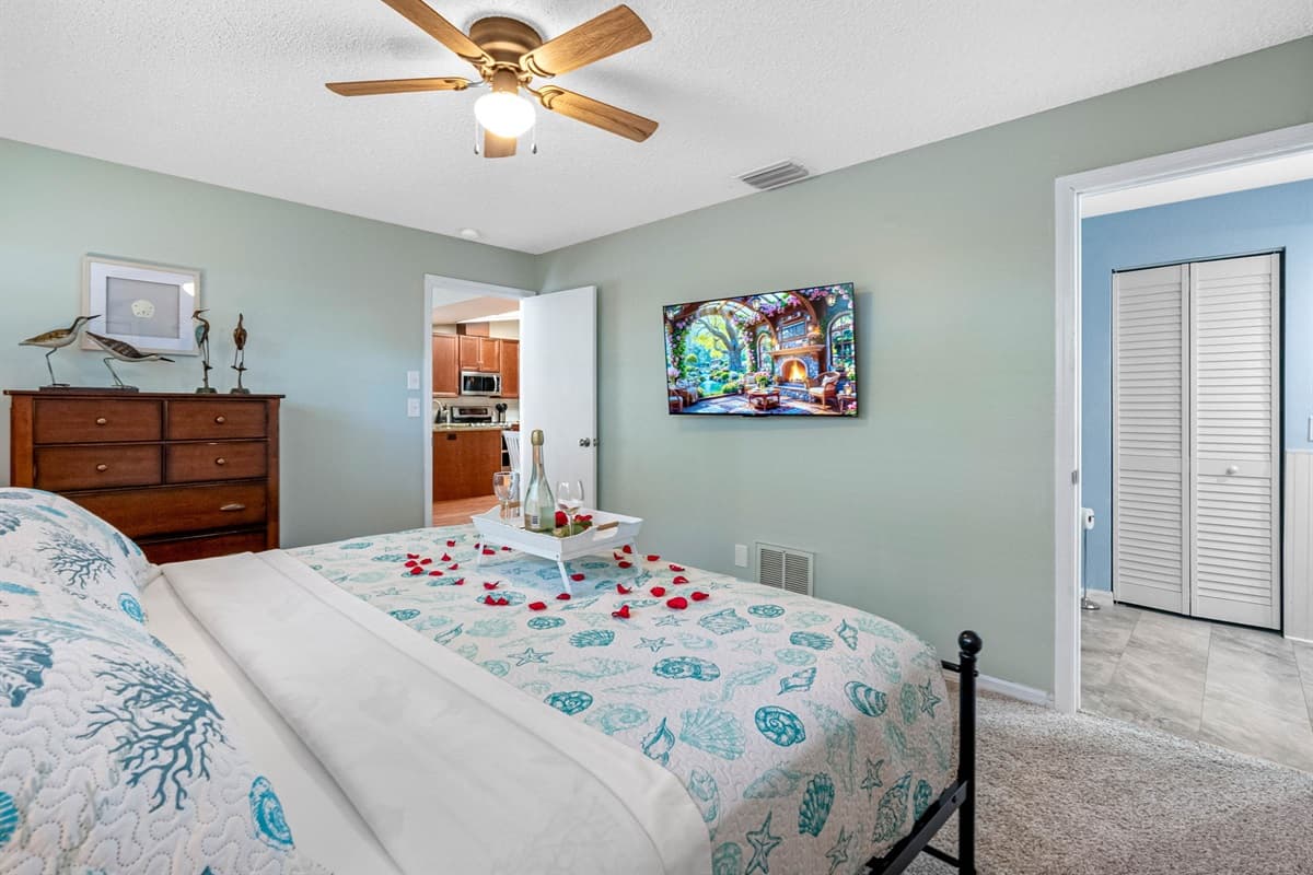 One of the highlights of this bedroom is the private ensuite bathroom, offering ultimate convenience and privacy.